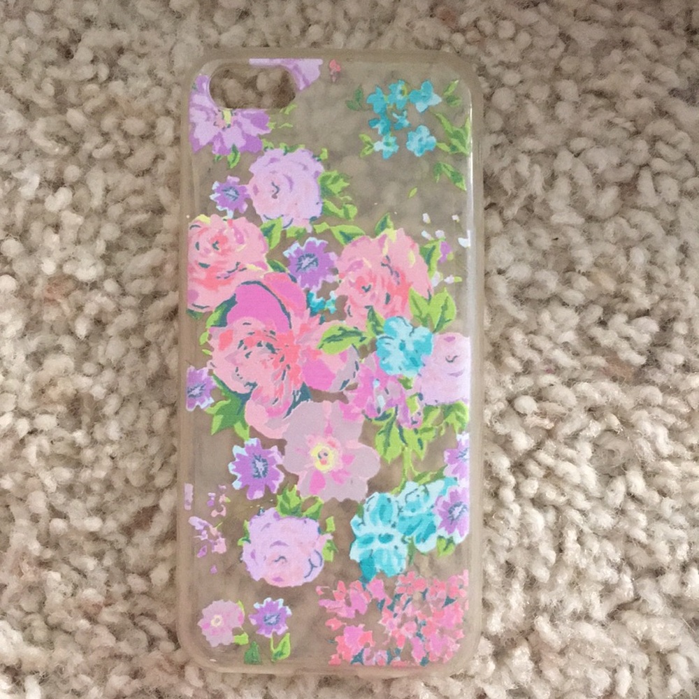 clear & floral phone case